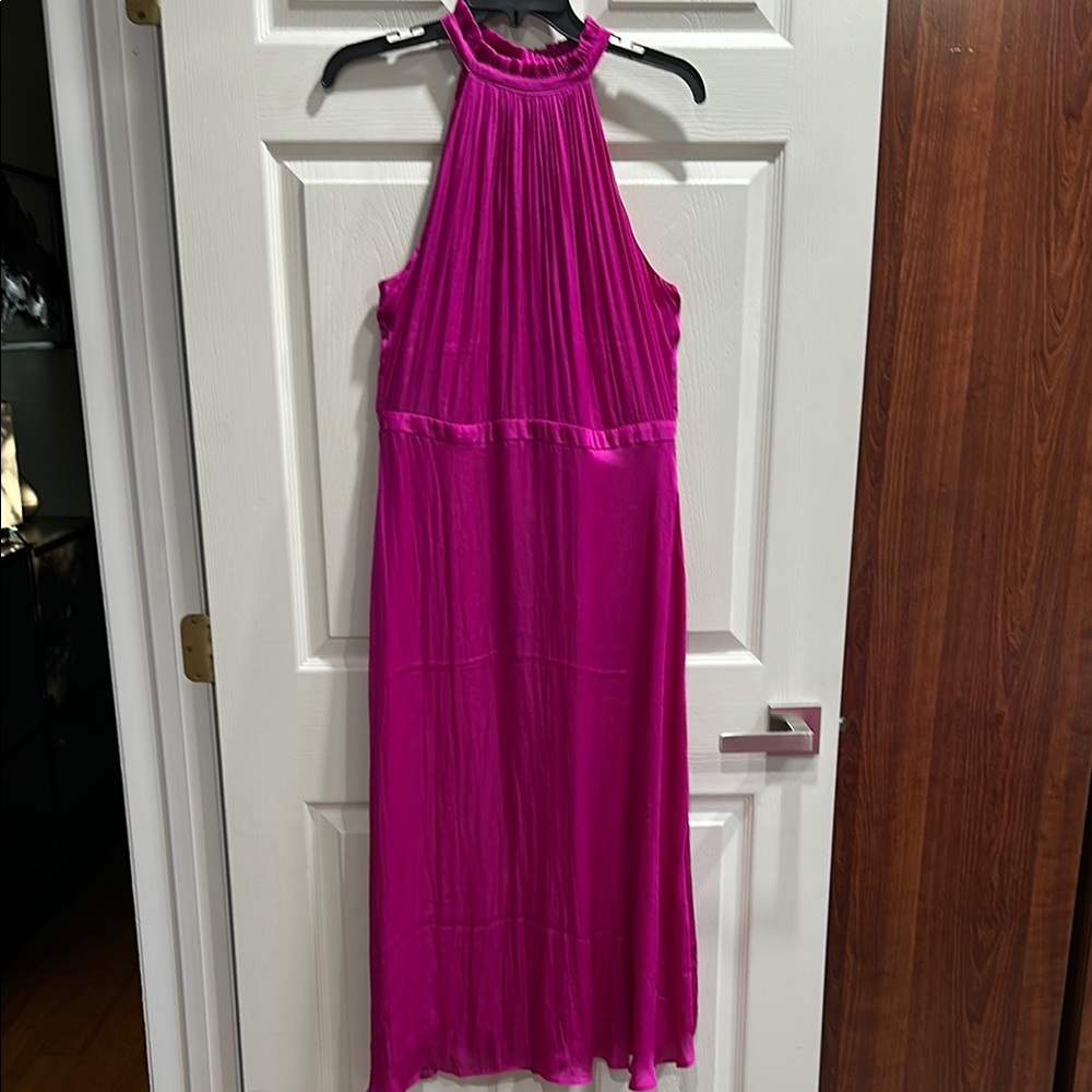 NWT Banana Republic Fuchsia Halter Midi Dress